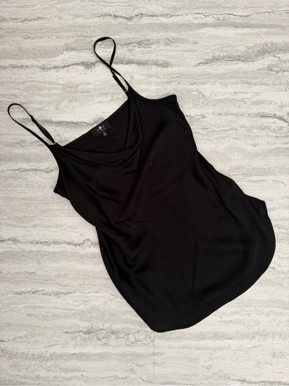 7 FOR ALL MANKIND Silk-like Cowl Neck Camisole Top
